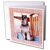 Dogs Schnauzer - Schnauzer - Greeting Cards-12 Greeting Cards with envelopes
