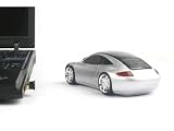 USB Wireless Car Computer Optical PC mouse - Porsche Shaped - Silver