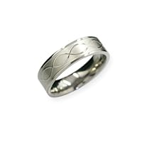 Titanium Infinity Knot Wedding band or Promise ring ~ Sz 10