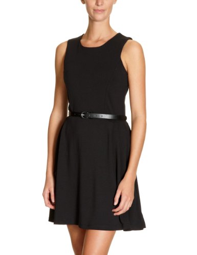 VILA CLOTHES Damen Kleid (knielang) 14005824, Gr. 38 (M), Schwarz (BLACK) Preisvergleich