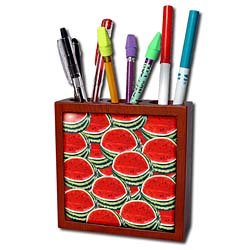 Fruit Food - Watermelon - Tile Pen Holders-5 inch tile pen holder