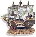 Exotic Environments Sunken Pirate Shipwreck Aquarium Ornament, 8-Inch by 4-1/2-Inch by 8-Inch