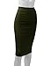 ALL FOR YOU Women's Slim Fit Ponte Pencil Skirt Made in USA