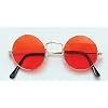 Round Orange Lense Glasses John Lennon 70S Hippy Dude Ozzy Osbourne Fancy Dress