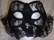 Black Bachlorette Mask with Ribbon Ties