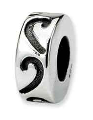 Stopper and Spacer Charm in Silver for 3mm Charm Bracelets