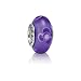 Pandora Damen-Bead  Sterling-Silber 925 Muranoglaskugel lila mit Blumen KASI 79643