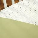 JJ Cole Fitted Crib Sheet - Green Polka Dot