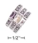 Marcasite Triple Stack Amethyst Garnet Citrine Ring - Size 6.0 - JewelryWeb