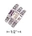 Sterling Silver Marcasite Triple Stack Amethyst Garnet Citrine Ring - Size 6.0
