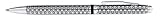 Cross Advantage, Chrome with Black Mosaic Engraved Pattern, Ballpoint Pen, with Complimentary Switch It 0.7mm Pencil Converter (AT0482-1)
