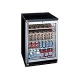 Summit Compact Refrigerator 24 Inches Under Counter Commercial Refrigerator W/ Glass Door - SCR600BL-BISHWO