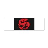 42 x 14 Wall Vinyl Sticker Tribal Red Dragon
