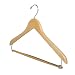 Blonde Wood Suit Hanger with Lock Bar - Set of 5 by Richards Homewares