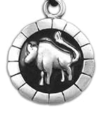 Taurus Bull Silver Tone Pewter Pendant