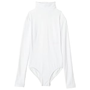 Buy Capezio Girls 7-16 Turtleneck Long Sleeve Leotard,White,L (12-14) by Capezio