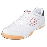 Lotto Futsal Pro Due ID Soccer Shoes (White/Fiery Red)