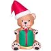 4 Ft. - Gemmy Christmas Airblown Inflatable - Teddy Bear with Present