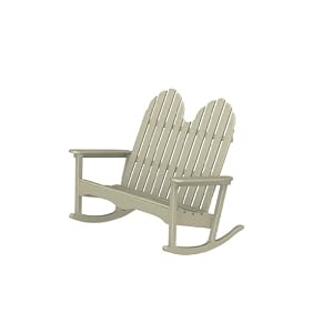 Recycled Plastic Adirondack Double Rocking Chair by Polywood Frame Color: Sand by 