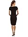 PattyBoutik Mama Cowl Neck Short Sleeve Maternity Dress (Black Medium)