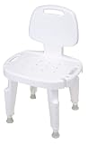 Drive Medical 12502 Premium Series Bath Bench With Back Assembly Required
