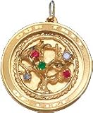 Tree of Life on Disc, 14K Gold Charm