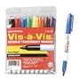 Vis--Vis Permanent Overhead Transparency Markers, Fine Pt, 8-Color Set