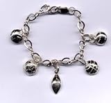 Sports Silver Charm Bracelet