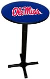 Ole Miss Rebels Pub Table with Black Commercial Base