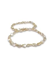 7mm Peach Biwa Freshwater cultured pearl necklace
