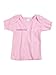 Embroidered Girls Pink Short Sleeve Infant Baby Rib Lap Tee
