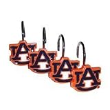 Auburn University Tigers Shower Curtain Rings - Set of 12 Hooks