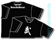 Martial Arts Chinese Calligraphy T-shirt - Warrior (Black T-shrit) - S, M, L, and XL