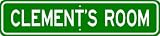 CLEMENT ROOM SIGN - Personalized Gift Boy or Girl, Aluminum