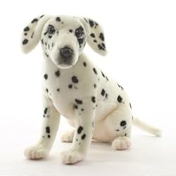 Dalmatian Puppy Dog Sitting Plush Toy 10" H