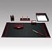 Rosewood & Leather Desk Set