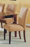 Review visiondecor Furniture  / Set of 2 Beige Finish Parson Dining Chairs