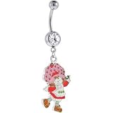 Strawberry Shortcake DANCING Crystalline GEM Dangle Belly Ring