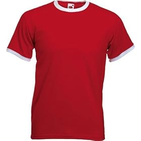Fruit of the Loom plain ringer t-shirt