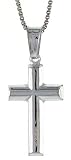 Sterling Silver Hollow Cross Pendant
