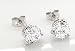 Certified 0.50 Carat F VS2 Round Cut Stud Diamond Solitaire Earrings in 18ct Solid White Gold