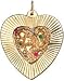 Tree of Life in Heart, 14K Gold Charm
