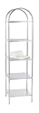 Wenko 12307100 Exclusiv Haushalts- und Badregal - mit Rundbogen, 5 Ablagen, 34 x 37 x 144 cm, Chrom