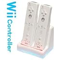 Skque 6-in-1 Charging Station Kit for Nintendo Wii Remote Game System