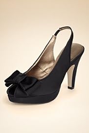 Peep Toe Bow High Heel Slingback Shoes