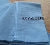 OLIVIA PINSTRIPE Bed Sheet Set 100% Egyptian Cotton 1000 Thread Count Sateen Pinstripe Royal Blue King