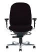 Izzy Centron Chair, Syncho Tilt, High Back w/ Arms (Black Fabric)