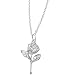 .925 Sterling Silver Rose Charm
