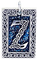 Celtic Letter "Z" Pewter Pendant Necklace