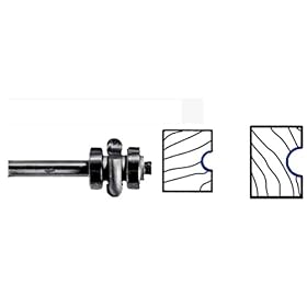 3180 CARBIDE-TIP RADIUS FLUTE CUTTER ROUTER BIT 1/8 RADIUS X 1-1/8" LG DIA X 1/4" CL X 1/4" SHANK